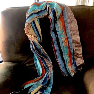 Long scarf or wrap! Multicolored that can be dressed up or down.